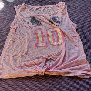 Girls 7/8 Pink See Through Top